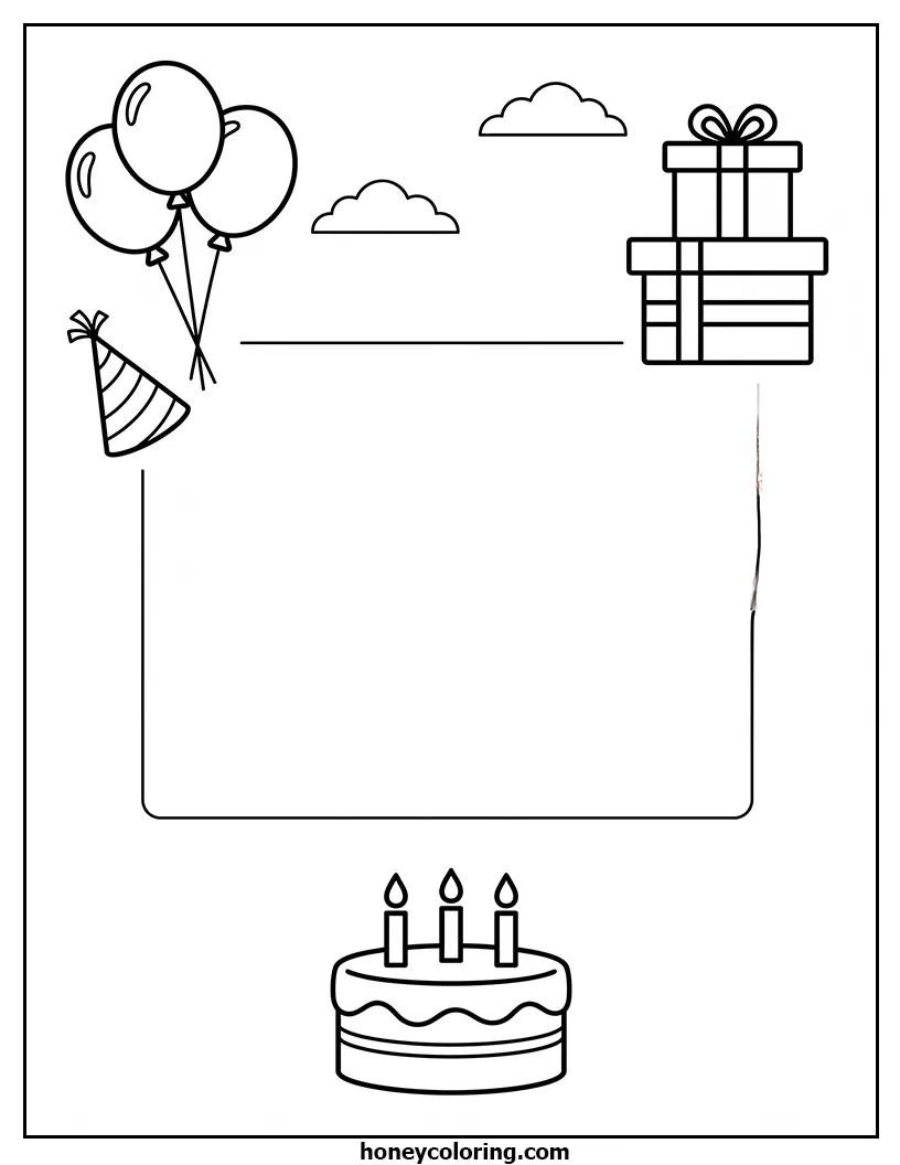 Birthday Card Coloring Project