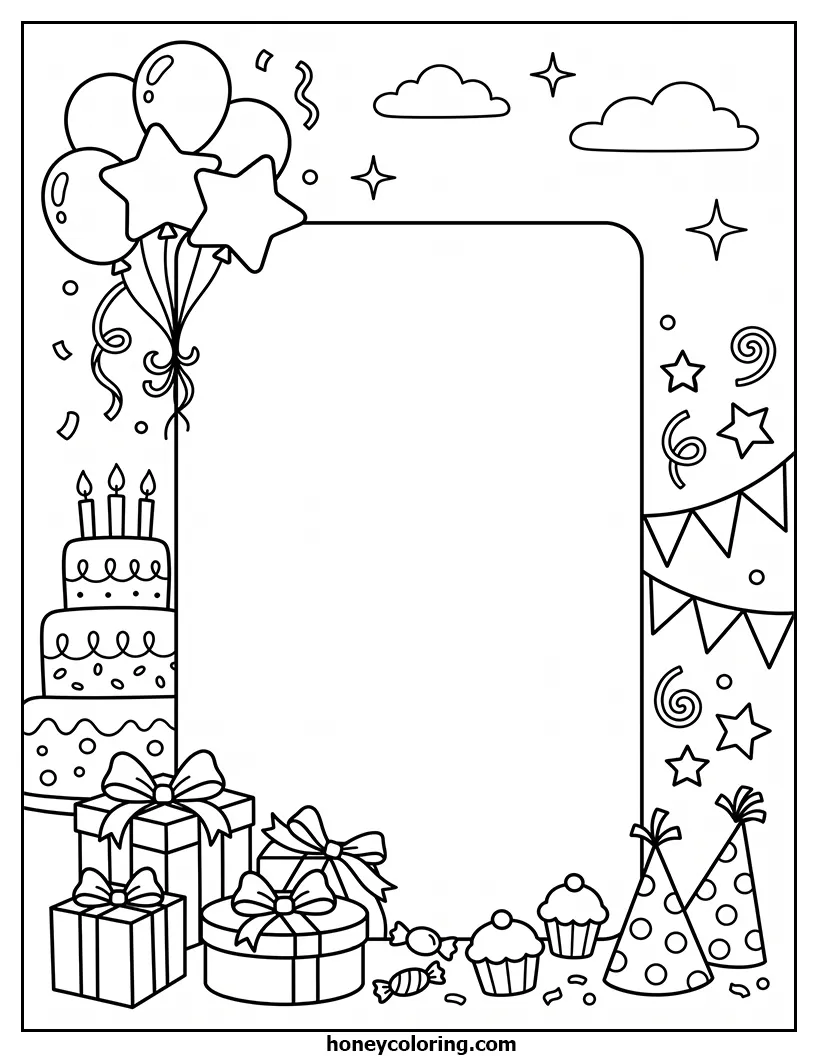 Birthday Card Drawing Template