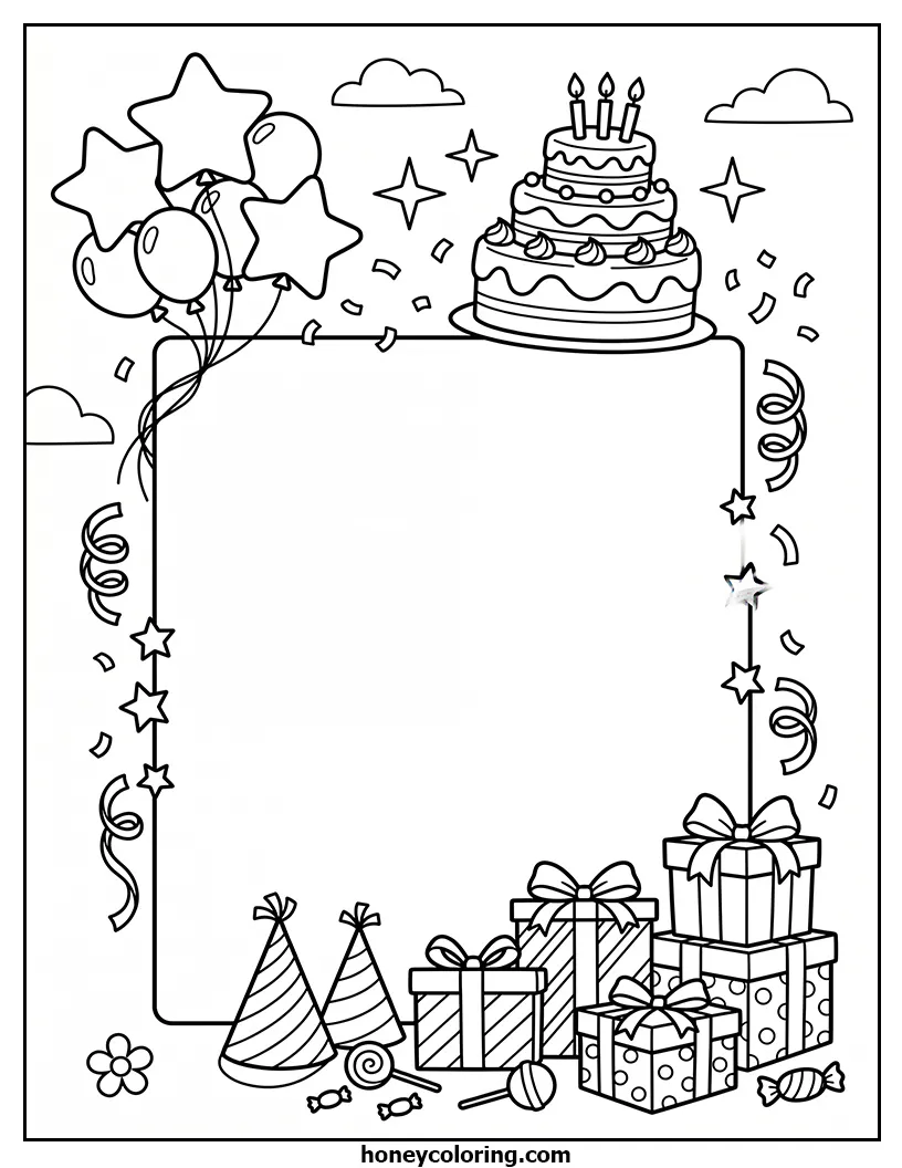 Birthday Card Printable Drawing