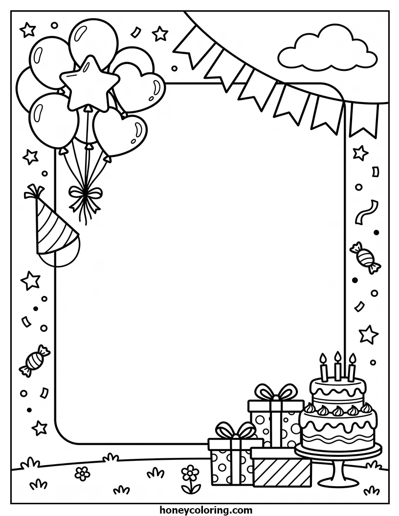 Birthday Card Printable Illustration