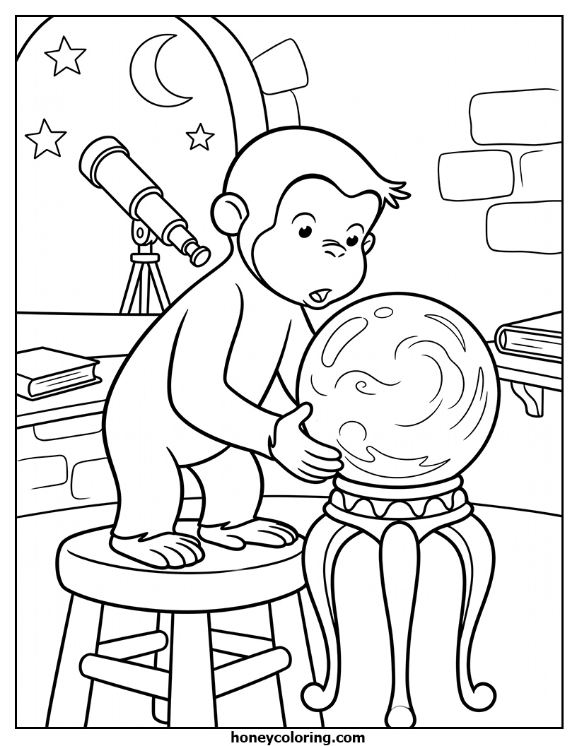 Curious George Coloring Activity Page