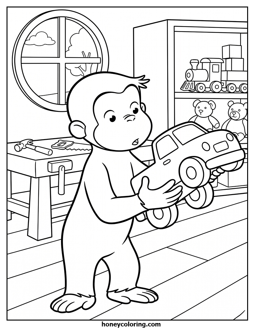 Curious George Coloring Outline