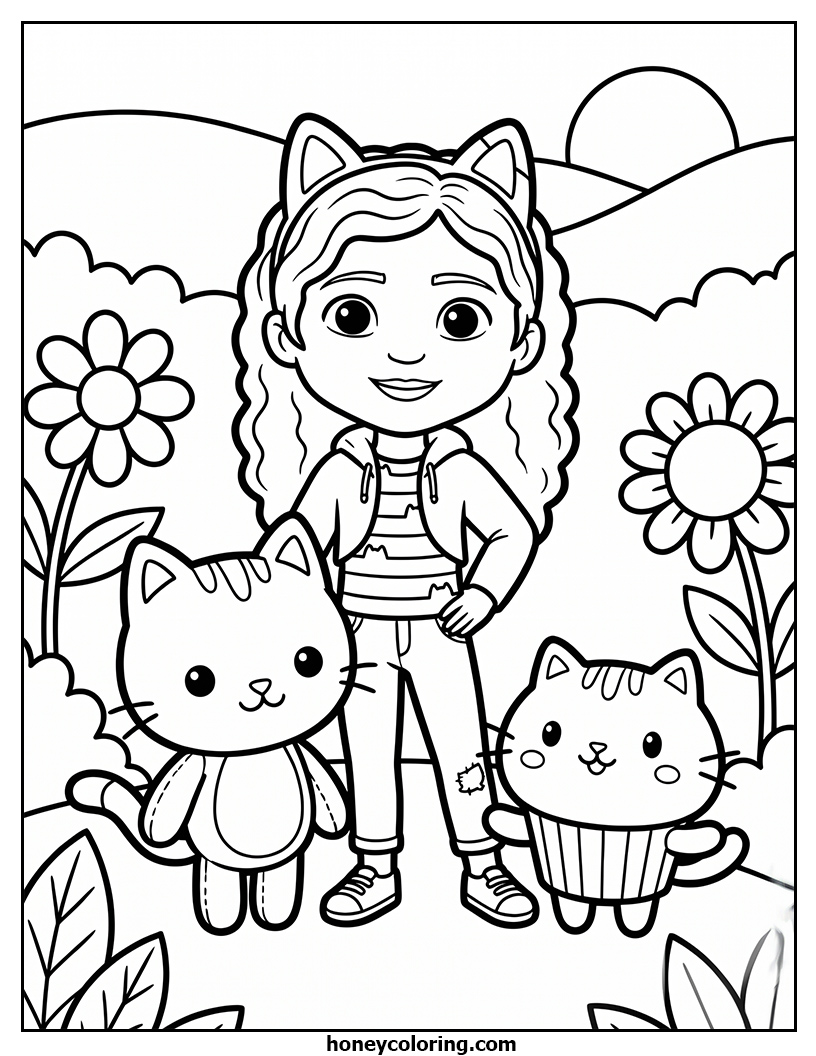 Gabby's Dollhouse Coloring Activity Page