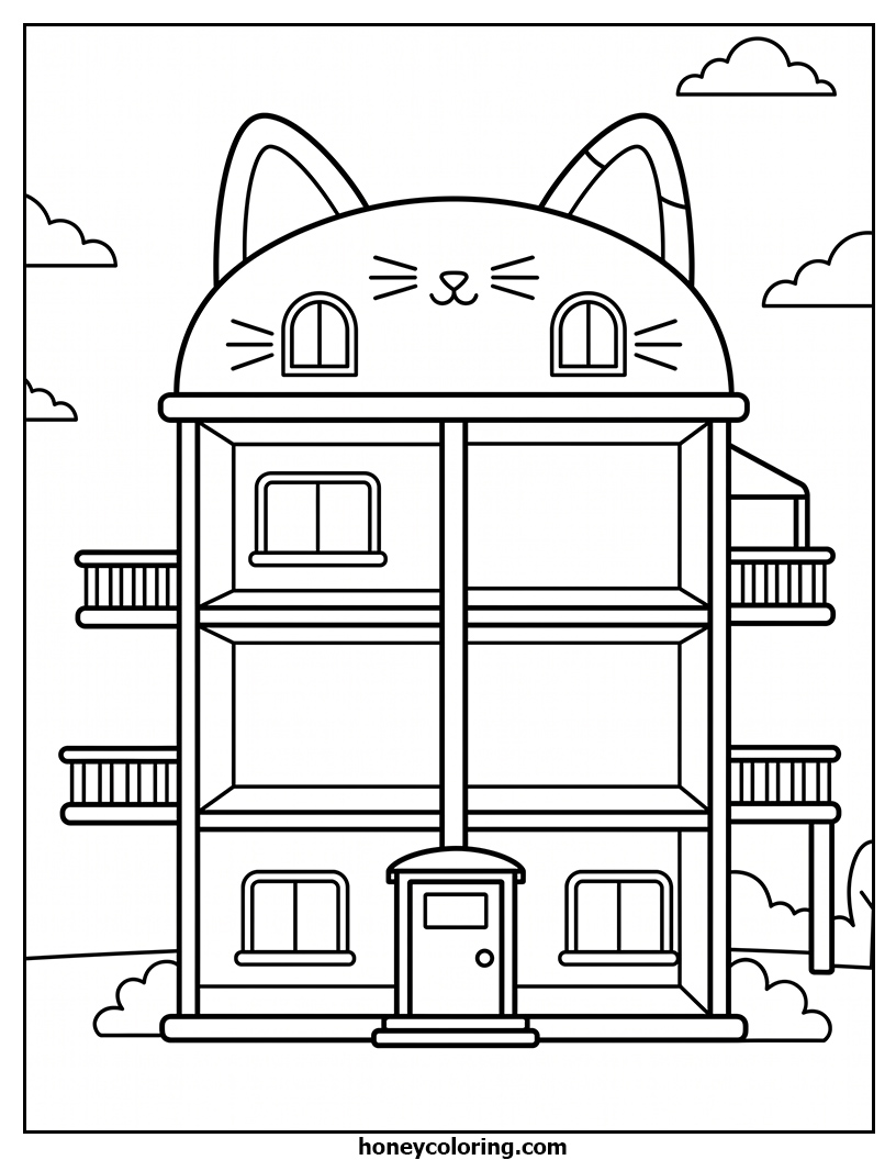 Gabby's Dollhouse PDF Coloring Page