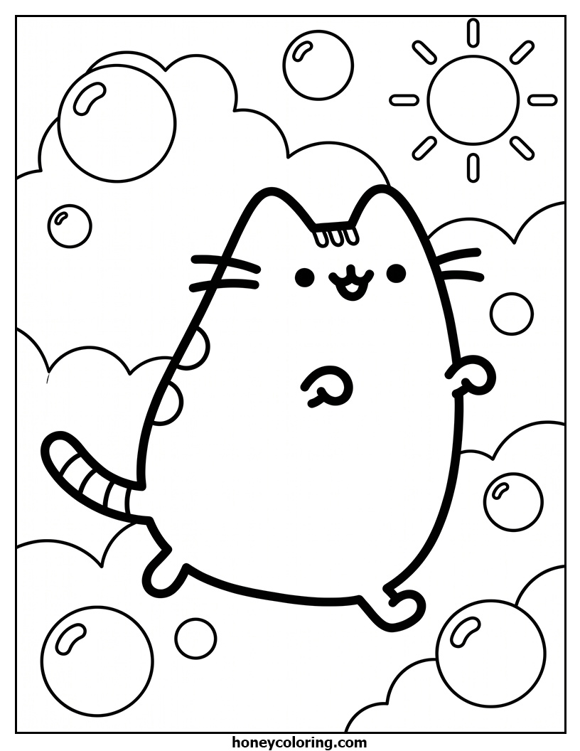Pusheen Coloring Activity Page