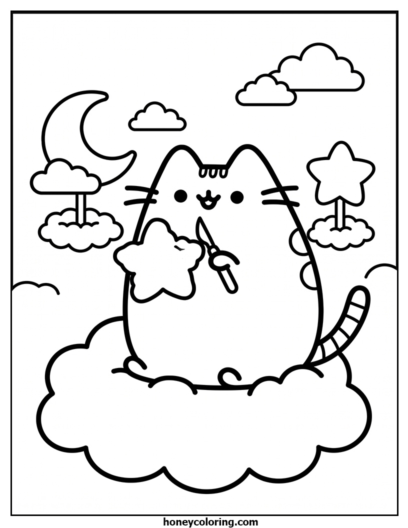 Pusheen Coloring Resource