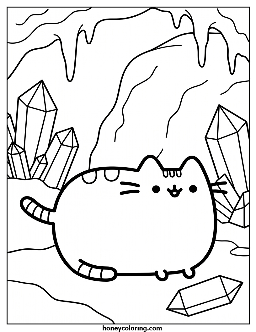 Pusheen Outline Printable