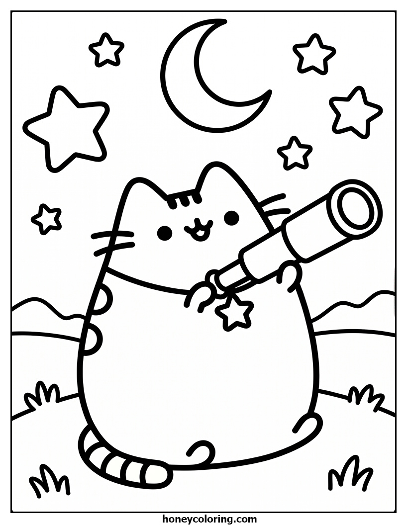 Pusheen Printable Drawing
