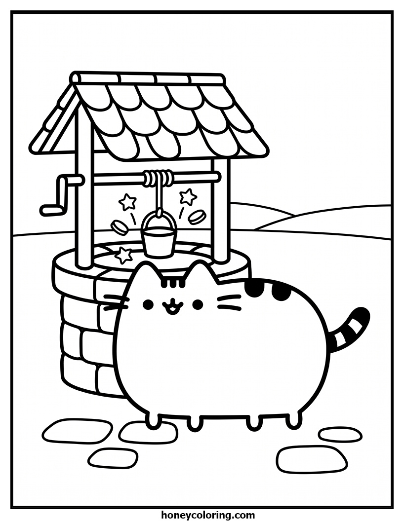 Pusheen Printable Outline
