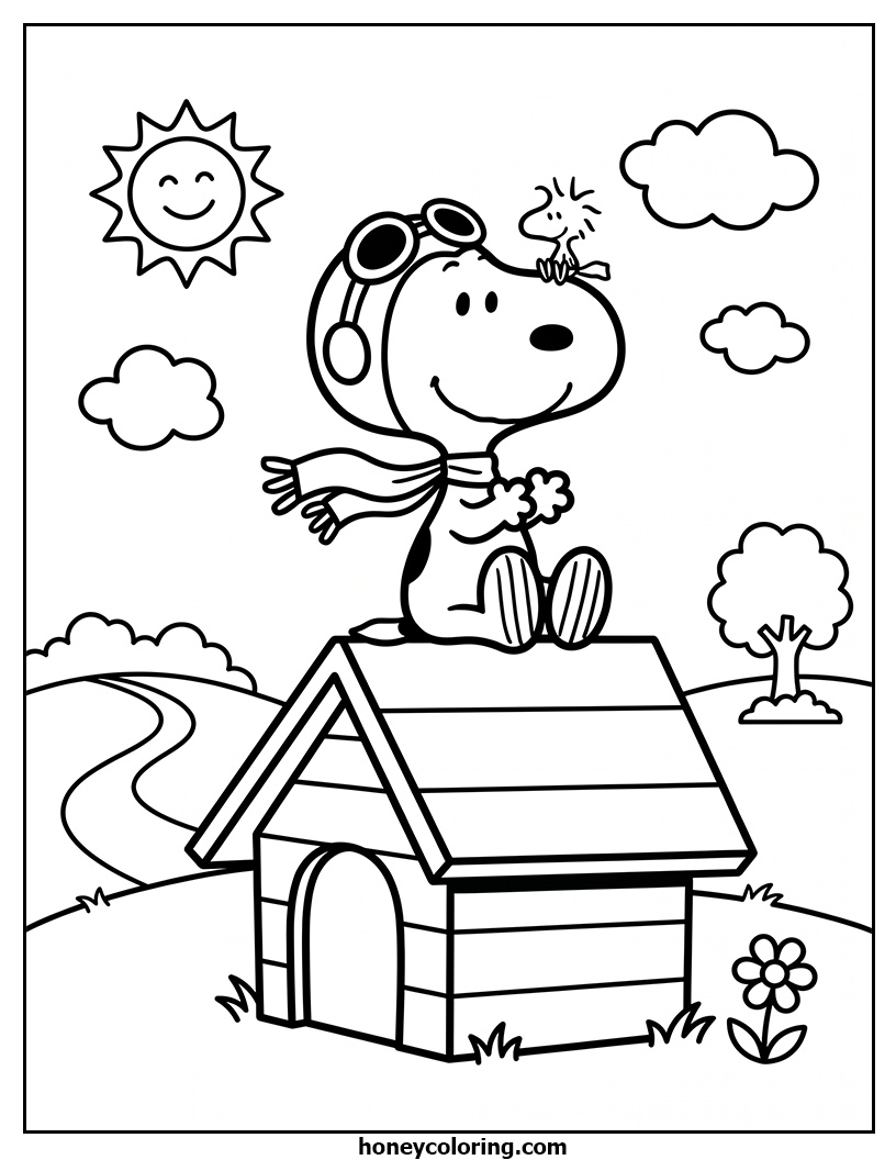 Snoopy Coloring Resource