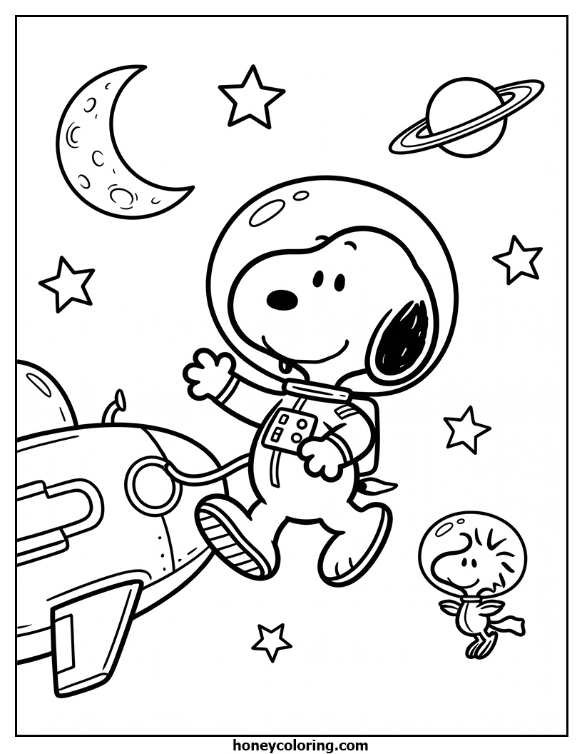 Snoopy Coloring Sheet