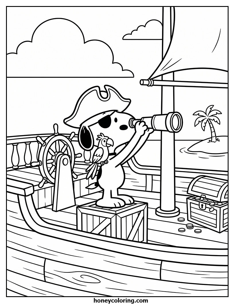 Snoopy Printable Coloring Page