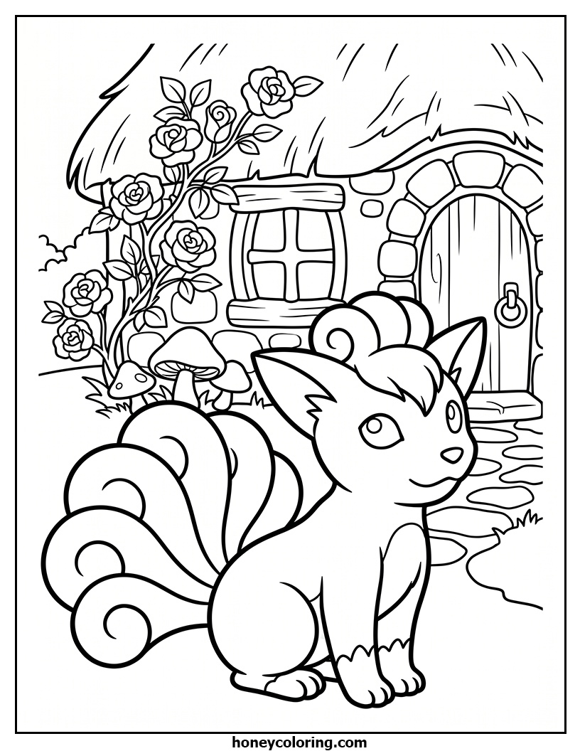 Vulpix Outline Printable