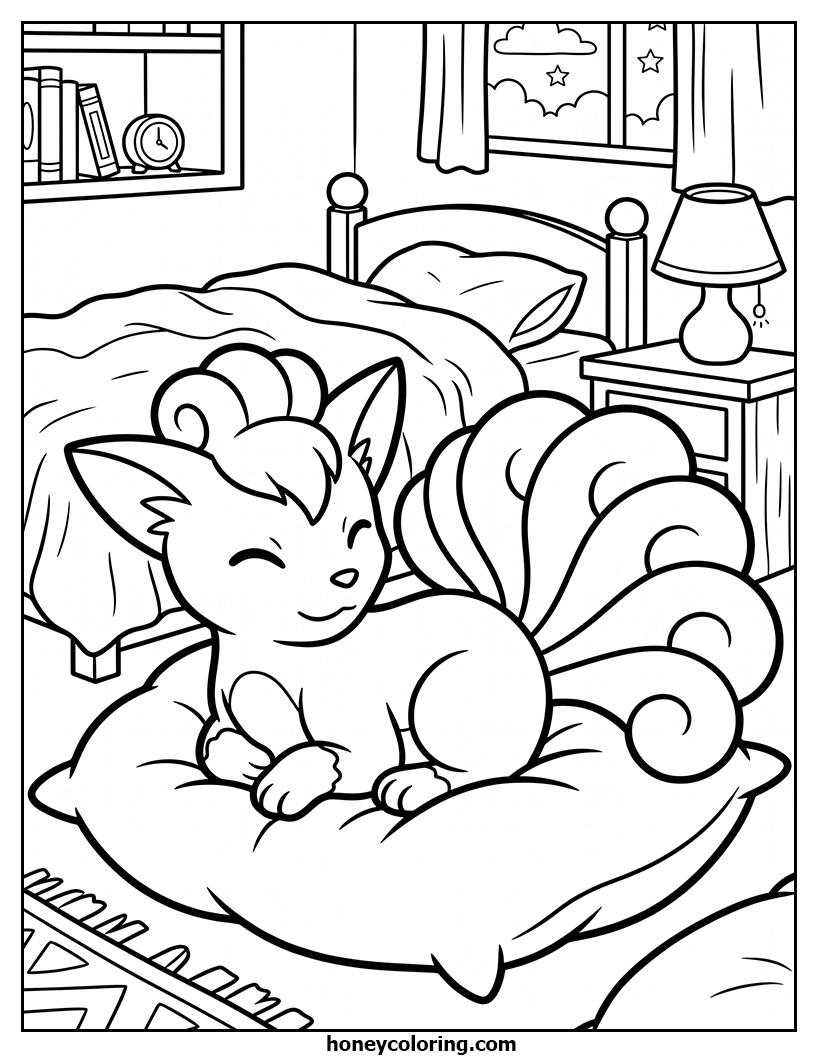 Vulpix PDF Coloring Page