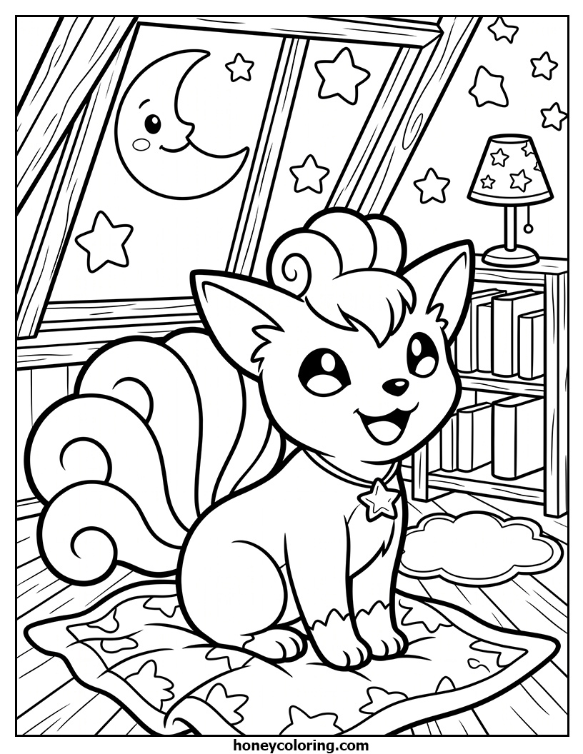 Vulpix Printable Illustration