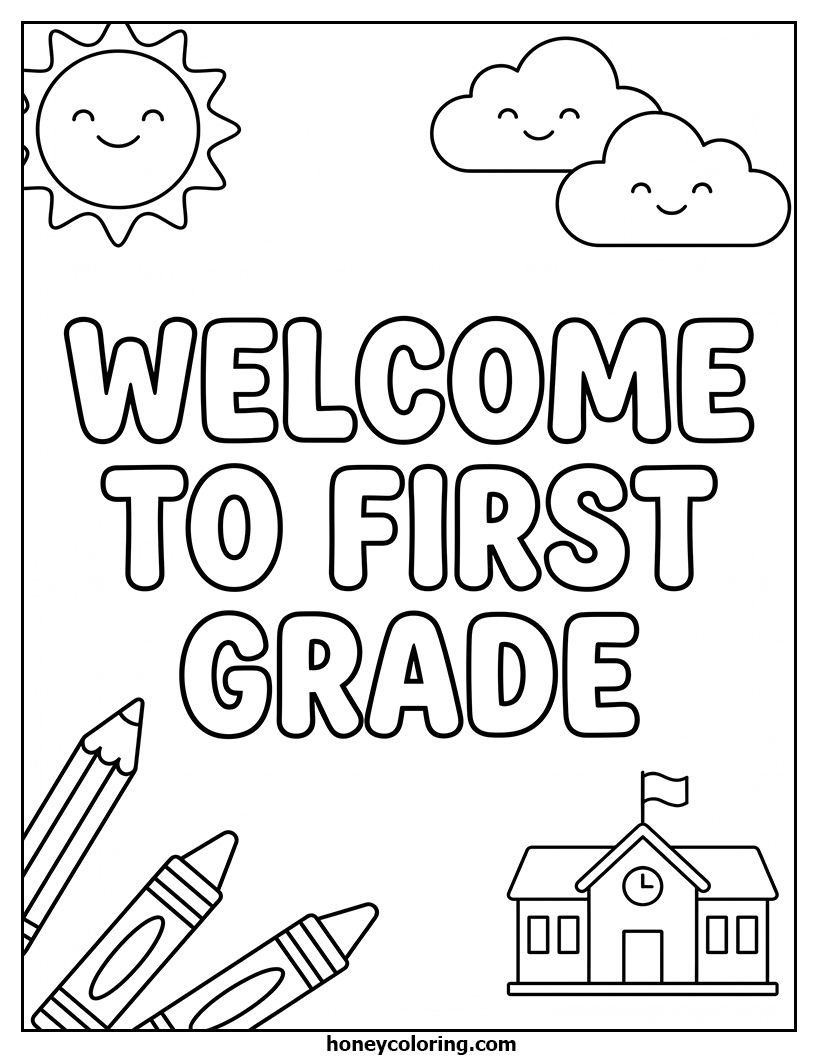 Welcome to First Grade Activity Printable