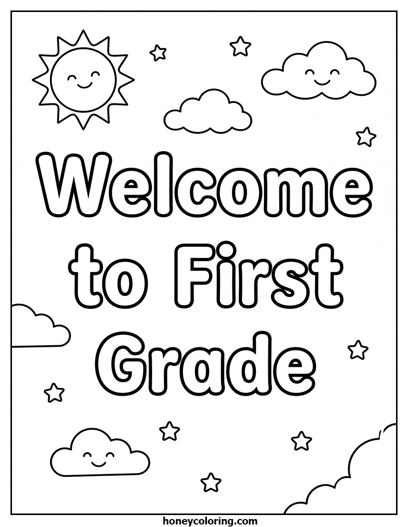 Welcome to First Grade Printable Drawing