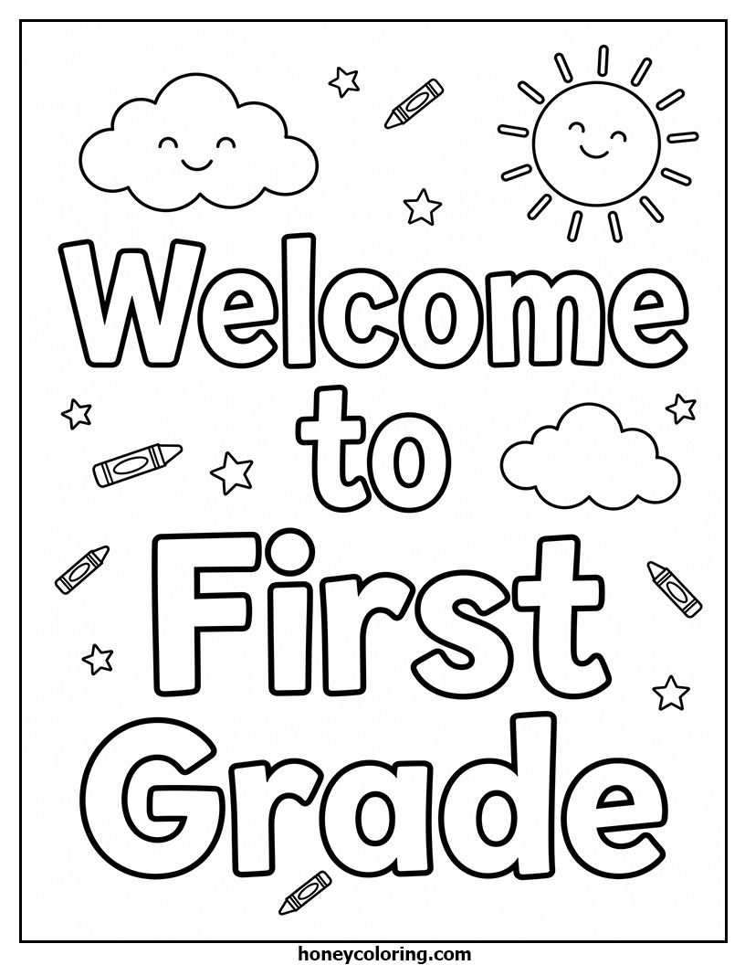 Welcome to First Grade Printable Outline