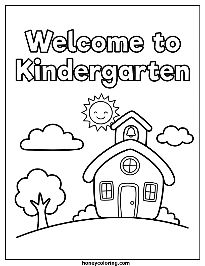 Welcome to Kindergarten Coloring Resource