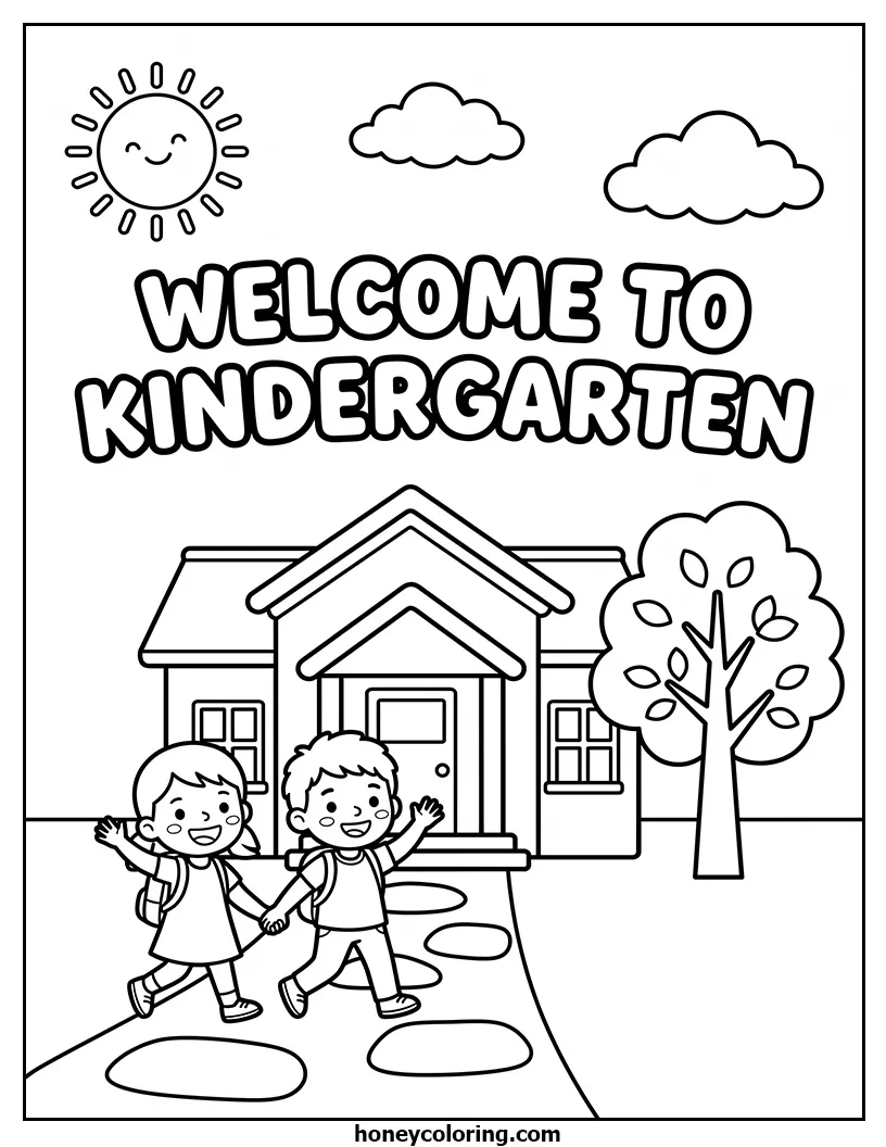 Welcome to Kindergarten Printable Activity Sheet