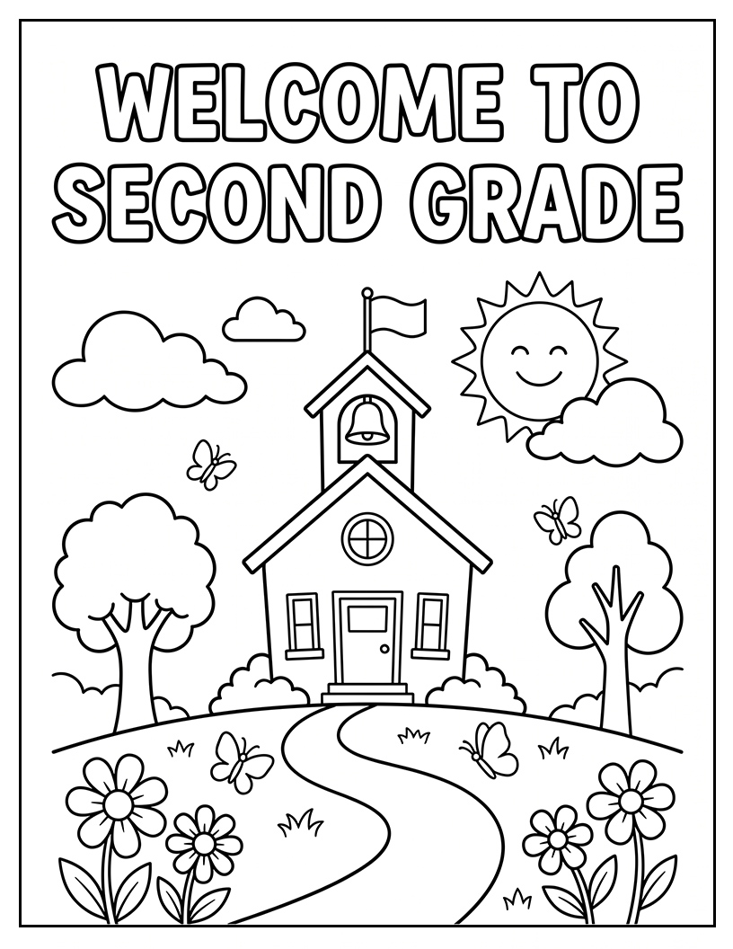 Welcome to Second Grade Coloring Activity Page