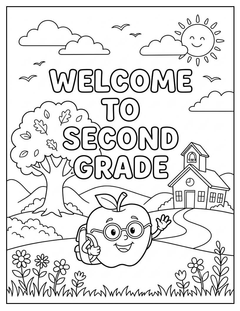 Welcome to Second Grade Coloring Printable