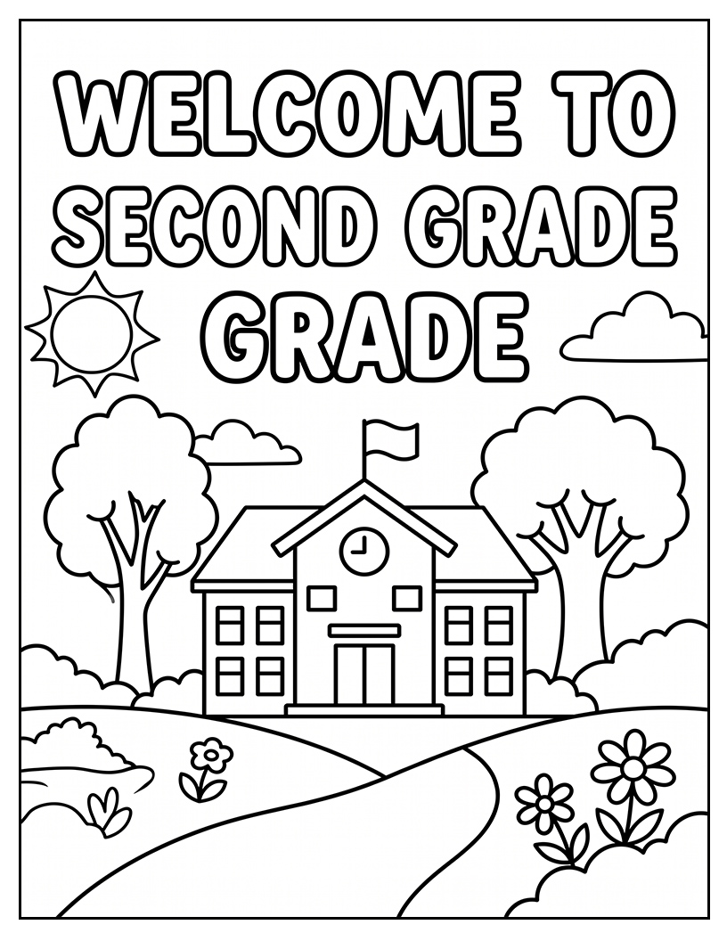 Welcome to Second Grade Outline Printable
