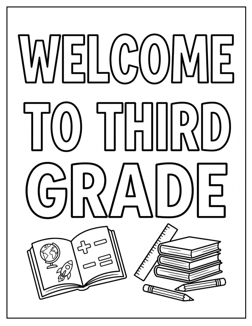 Welcome to Third Grade Activity Worksheet