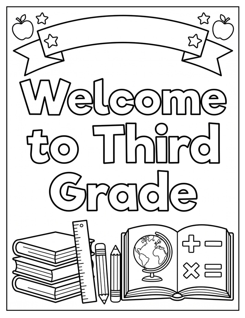 Welcome to Third Grade Outline Printable