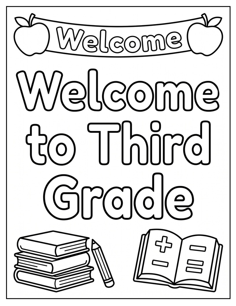 Welcome to Third Grade Printable Drawing