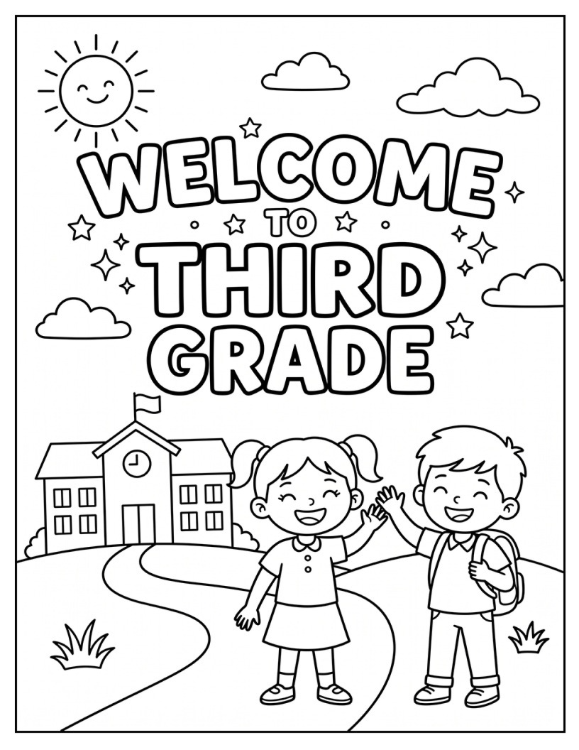 Welcome to Third Grade Printable Outline