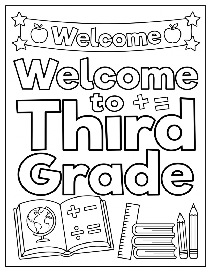 Welcome to Third Grade Printable Worksheet