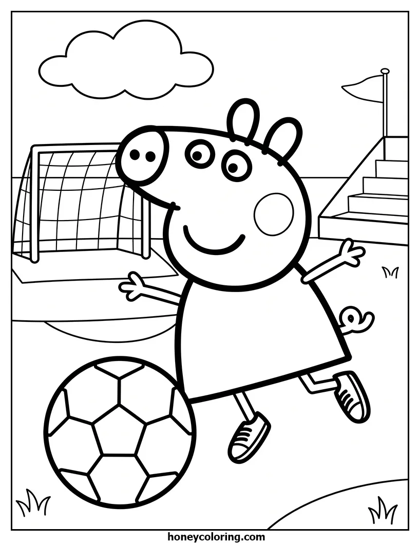 Peppa Pig Coloring Sheet