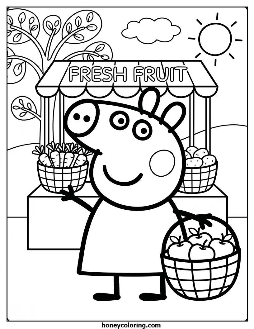 Peppa Pig PDF Coloring Page