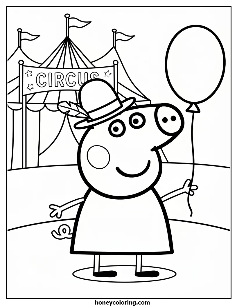 Peppa Pig Printable Line Art