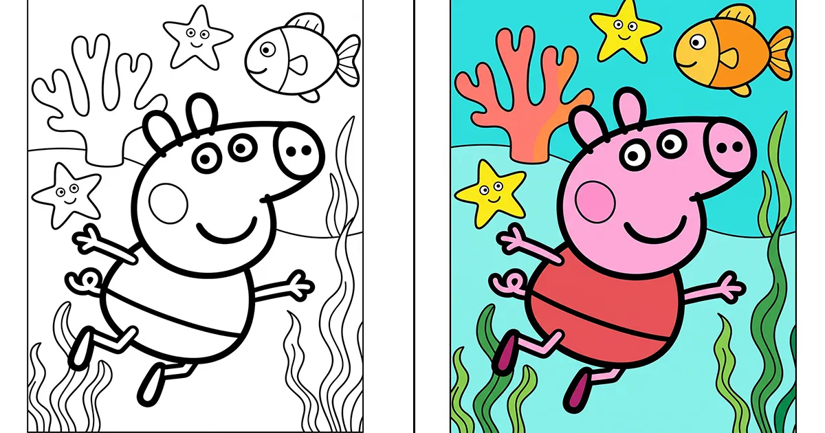Peppa Pig Coloring Pages Peppa Pig featured image