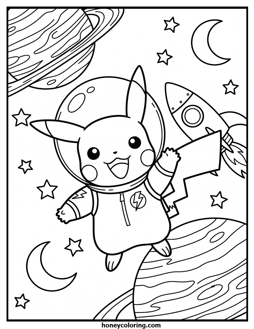 Pikachu Coloring Page