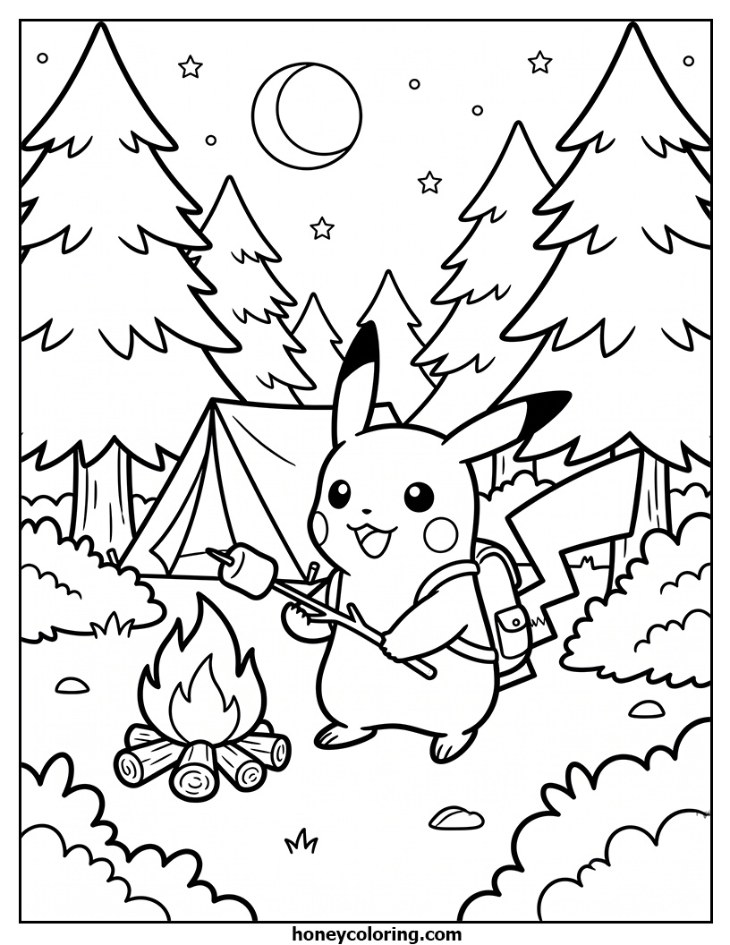 Pikachu Coloring Resource