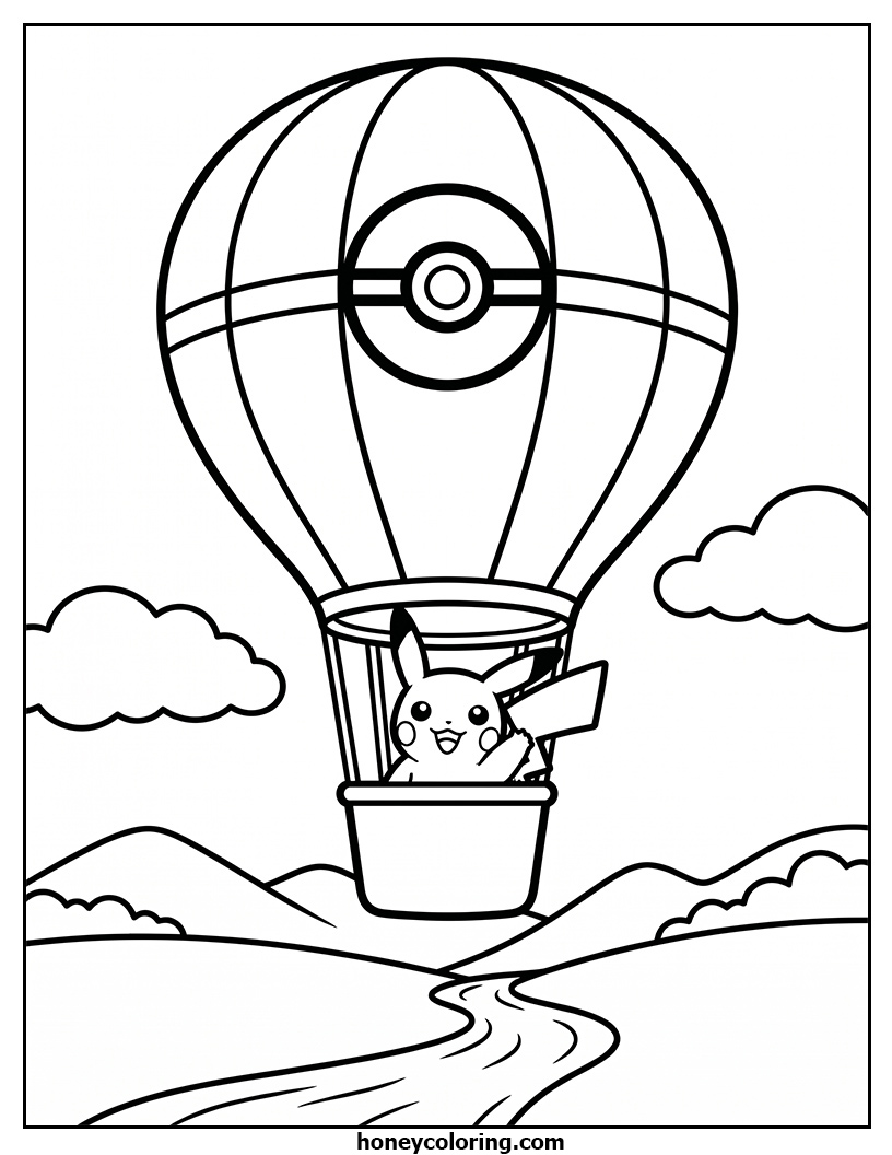 Pikachu Coloring Sheet
