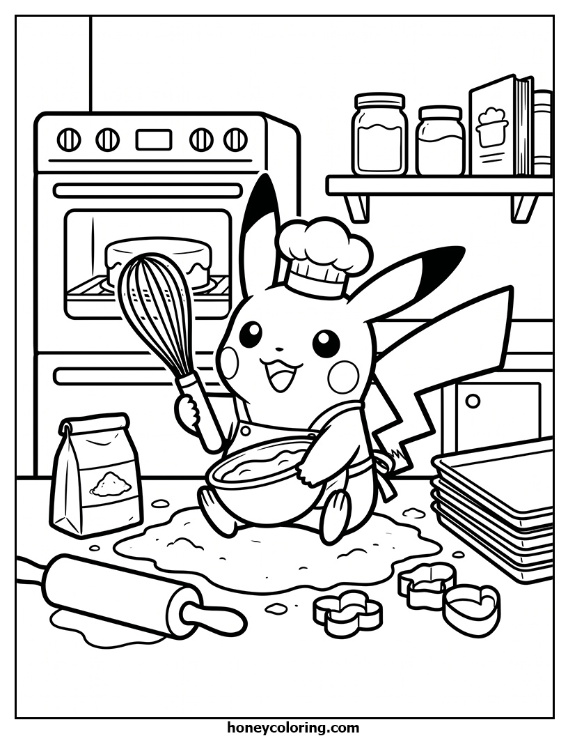 Pikachu Outline Printable