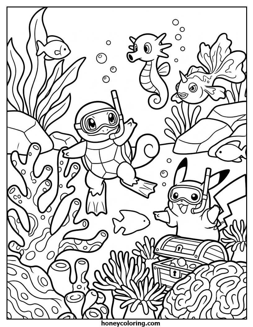 Pokemon Coloring Sheet