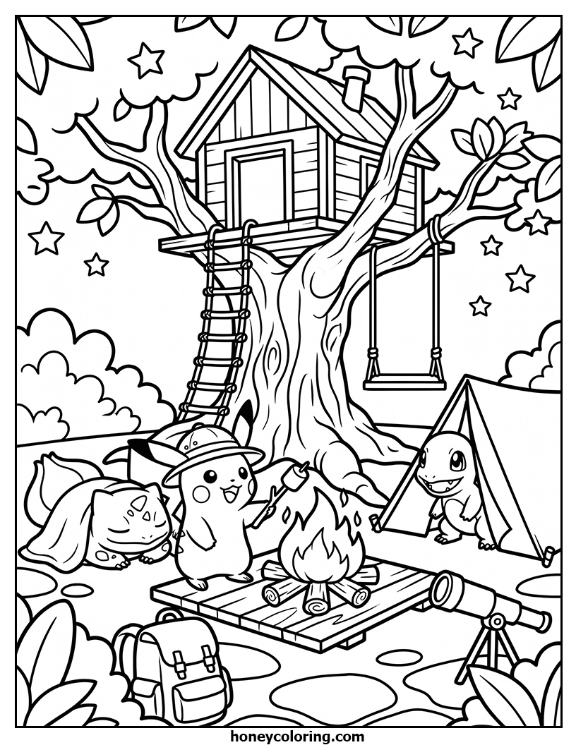 Pokemon Printable Coloring Sheet